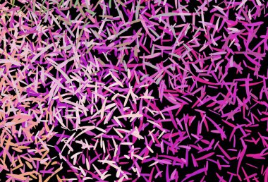 Koyu pembe, düz çizgileri olan yeşil vektör arkaplan. Renkli çubuklarla, soyut çizimler. Reklamlar, posterler, afişler için desen.