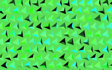 Koyu yeşil vektör dokusu üçgen biçiminde. Soyut arkaplanda renkli eğimli üçgenler. İşiniz için en iyi akıllı tasarım.