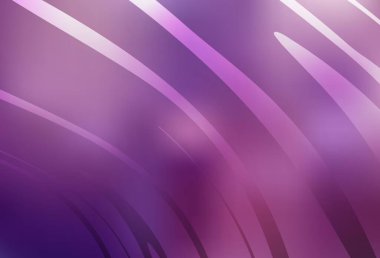 Açık Mor, eğri çizgileri olan pembe vektör arkaplan. Basit eğri biçiminde parlak renkli bir illüstrasyon. Web siteniz için soyut tasarım.