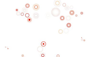 Dairesel şekilli açık kırmızı vektör düzeni. Parlak renkli soyut çemberlerin olduğu bir resim. İş ilanınız için tasarım.