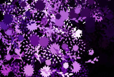 Rastgele şekilli koyu mor vektör deseni. Rastgele şekillerle soyut tarzda dekoratif tasarım. Duvar kağıtları için zarif tasarım.