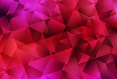 Açık kırmızı vektör soyut çokgen arkaplan. Gradyanı olan üçgen geometrik örnek. Bir markanın arkaplanı için desen.