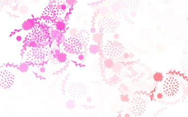 Açık Kırmızı, sarı vektör soyut arkaplan çiçekli modern soyut illüstrasyon. Çocuk kitapları için renkli desen.