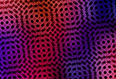 Lacivert, noktalı kırmızı vektör arkaplanı. Bulanık dekoratif tasarım baloncuklu soyut tarzda. Güzel web siteleri için desen.