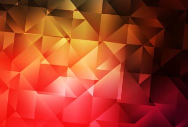 Koyu kırmızı, sarı vektör üçgen mozaik zemin. Origami stilinde gradyan ile yaratıcı geometrik illüstrasyon. Dizaynınız için üçgen desen.