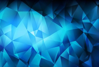 Koyu mavi vektör çokgen çizimi. Origami stilinde gradyan ile yaratıcı geometrik illüstrasyon. Broşürünüz için yepyeni bir tasarım..