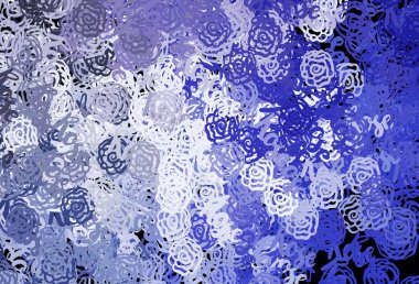 Soyut formlarla açık mor vektör dokusu. Renkli rastgele şekillerle modern soyut illüstrasyon. Bir cep telefonu için arka plan.