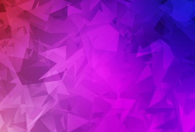 Açık Mor, pembe vektör desenli ve rastgele çokgonallı. Renkli rastgele şekillerle modern soyut illüstrasyon. Bir cep telefonu için arka plan.