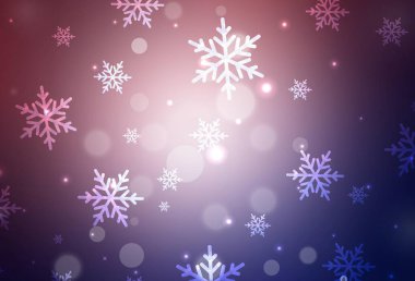 Koyu mor, doğum günü tarzında pembe vektör dokusu. Renkli Noel şeyleri ile soyut gradyan çizimi. Bir üniversite posteri için en iyi tasarım, afiş.