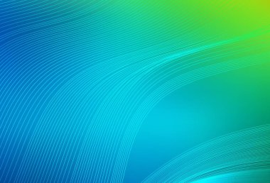 Açık mavi, yeşil vektör soyut bulanık arkaplan. Gradyan tasarımlı, soyut, ışıltılı çizimler. Tasarımlar için arka plan.