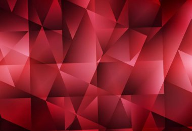 Açık Kırmızı Vektör Mozaik Şablonu. Üçgenli renkli soyut çizimler. İş tasarımınız için yepyeni bir tarz.