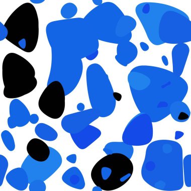 Küreli hafif Mavili vektör deseni. Parlak renkli soyut çemberlerin olduğu bir resim. Pencere perdeleri, perdeler için doku.