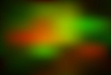 Koyu yeşil, sarı vektör soyut bulanık düzen. Görüntü stili ve gradyanı olan yeni renkli çizimler. Tasarımının yeni yolu.