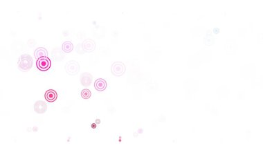 Açık mavi, diskli kırmızı vektör dokusu. Soyut arka planda bulanık kabarcıklar ve renkli gradyan. İş ilanınız için tasarım.