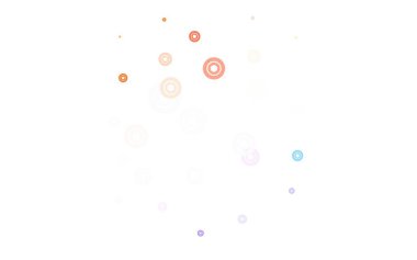 Çember şekilli ışık çok renkli vektör düzeni. Renkli su damlaları olan modern soyut çizimler. Güzel web siteleri için desen.