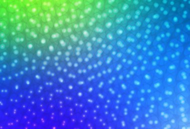 Açık mavi, küreli yeşil vektör deseni. Bulanık dekoratif tasarım baloncuklu soyut tarzda. Marka kitabınız için yeni şablon.