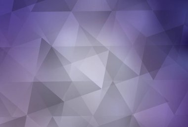 Açık Mor Vektör Çokgen arkaplanı. Üçgenli renkli soyut çizimler. Marka kitabınız için yeni şablon.