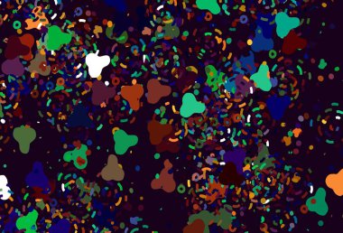 Memphis şekilli Light Multicolor vektör arkaplanı. Soyut gradyan şekilli basit renkli çizimler. Web siteniz için basit tasarım.