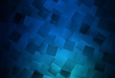 Eşkenar dörtgenli koyu mavi vektör arkaplanı. Dikdörtgenleri ve kareleri olan güzel bir çizim. Reklamınız, posteriniz, afişiniz için en iyi tasarım.