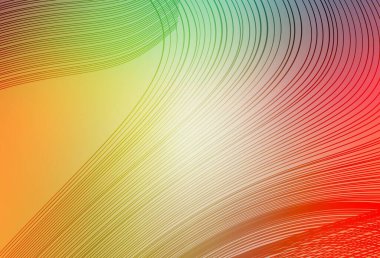 Açık yeşil, çizgileri olan kırmızı vektör deseni. Basit eğri biçiminde parlak renkli bir illüstrasyon. Tasarımınız için basit şablon.