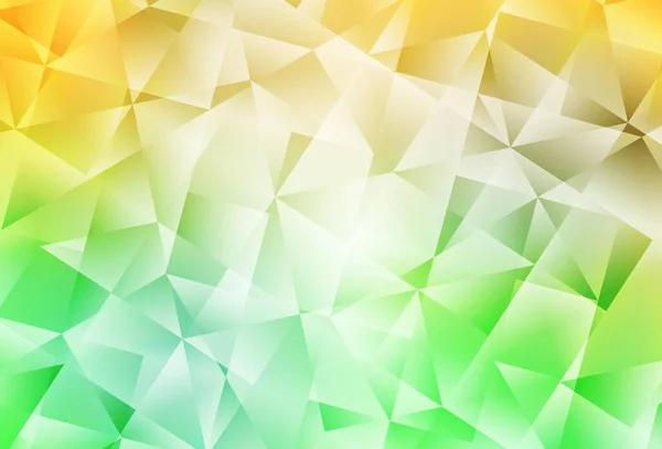 Hellgrünes Gelbes Vektorgradienten Dreiecksmuster Ein Muster Mit Polygonalen Formen Brandneues — Stockvektor