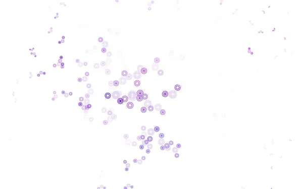 淡紫色 粉色矢量布局与圆形 采用带气泡的抽象风格的模糊装饰设计 传单的格式 — 图库矢量图片