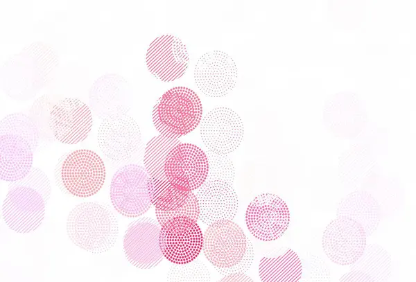 淡いピンク 球と黄色のベクトルパターン 抽象的な背景にカラフルなグラデーションでぼやけた泡 チラシのパターン — ストックベクタ