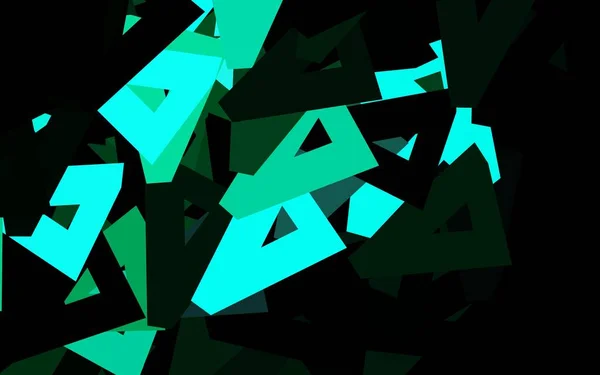 Темно Зеленая Векторная Текстура Триангулярном Стиле Иллюстрация Набором Красочных Треугольников — стоковый вектор