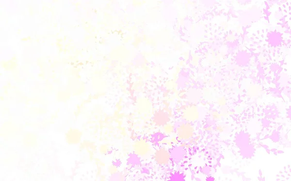 Ljusrosa Gul Vektor Elegant Tapet Med Blommor Rosor Helt Färgad — Stock vektor