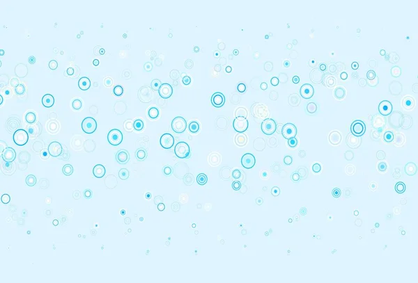 Hellblauer Gelber Vektorhintergrund Mit Blasen Unscharfe Blasen Auf Abstraktem Hintergrund — Stockvektor