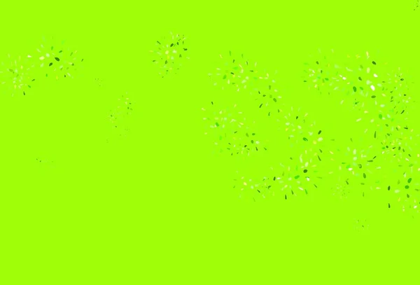Ljusgrön Gul Vektor Klotter Bakgrund Med Blad Helt Färgad Illustration — Stock vektor