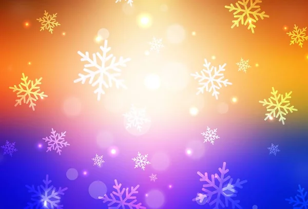 Hellblaues Gelbes Vektorlayout Neujahrsstil Eine Kluge Illustration Mit Weihnachtlichen Elementen — Stockvektor