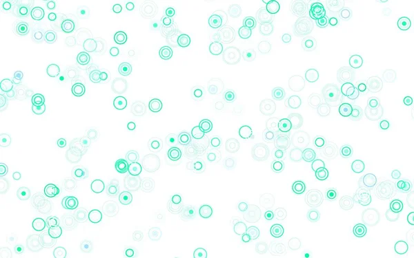 Light Blue Green Vector Backdrop Dots Blurred Bubbles Abstract Background — Stock Vector