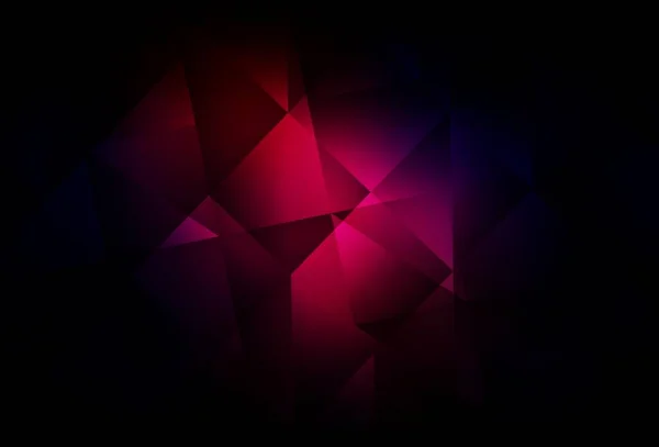Dark Pink Vector Rojo Brillante Telón Fondo Triangular Ilustración Abstracta — Vector de stock