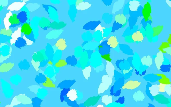 Bleu Clair Fond Vectoriel Vert Avec Des Formes Memphis Illustration — Image vectorielle