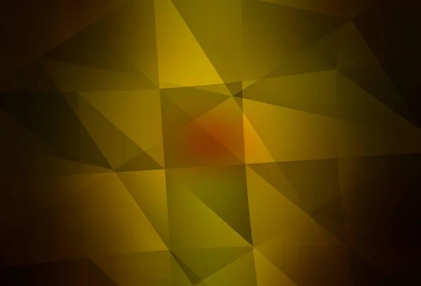 Vermelho Escuro Amarelo Vetor Polígono Fundo Abstrato Ilustração Colorida Estilo —  Vetores de Stock