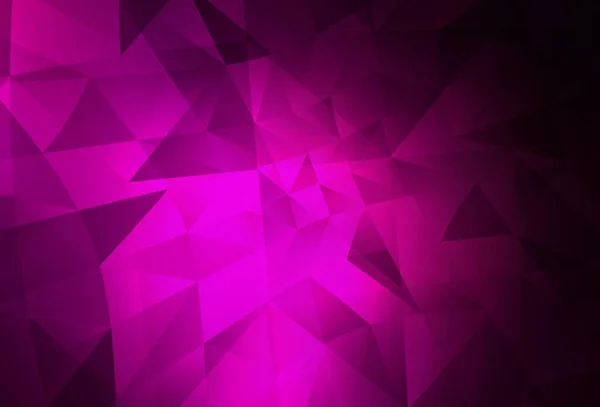 Modèle Polygonal Abstrait Vectoriel Rose Foncé Illustration Colorée Brillante Avec — Image vectorielle