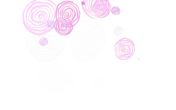 Світло Рожевий Векторний Природний Фон Трояндами Квіти Градієнтом Білому Тлі — стоковий вектор
