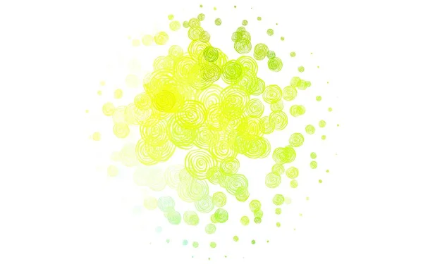 Светло Зеленый Желтый Вектор Элегантная Яркая Иллюстрация Цветами Новый Шаблон — стоковый вектор