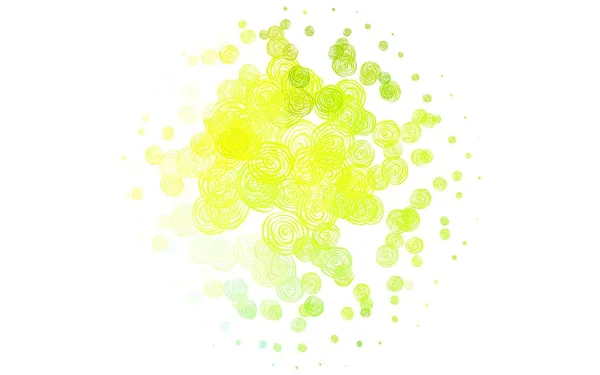 Verde Claro Vector Amarillo Diseño Abstracto Con Rosas Una Elegante — Vector de stock