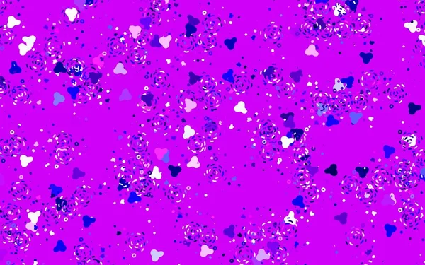 Світло Фіолетовий Рожевий Векторний Шаблон Хаотичними Формами Ілюстрація Барвистими Градієнтними — стоковий вектор