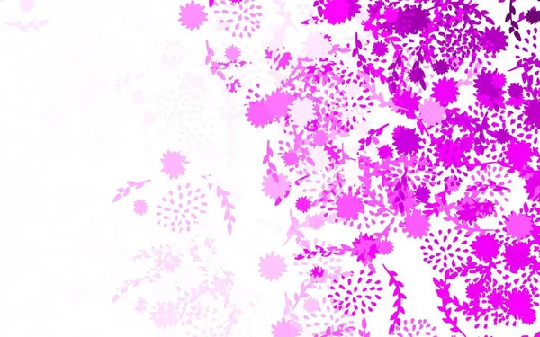 Licht Lila Vektor Natürliches Muster Mit Blumen Dekorative Gestaltung Von — Stockvektor