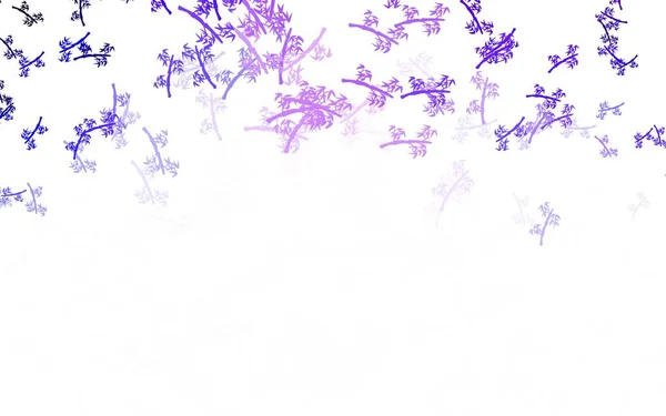 Light Purple Vettore Sfondo Naturale Con Rami Illustrazione Colorata Stile — Vettoriale Stock
