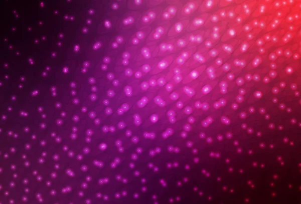 Dark Purple Růžové Vektorové Pozadí Tečkami Abstraktní Ilustrace Barevnými Bublinami — Stockový vektor