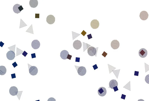 Синий Желтый Векторный Узор Многоугольным Стилем Кругами Блестящие Абстрактные Иллюстрации — стоковый вектор