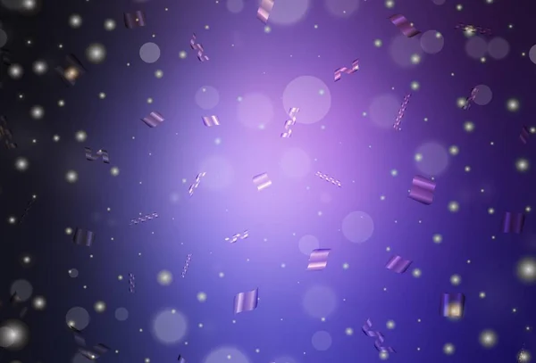 Modèle Vectoriel Violet Foncé Avec Des Cercles Bulles Floues Sur — Image vectorielle