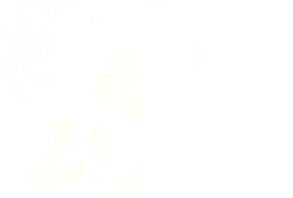 Жовтий Векторний Елегантний Візерунок Листям Розмитий Декоративний Дизайн Індійському Стилі — стоковий вектор