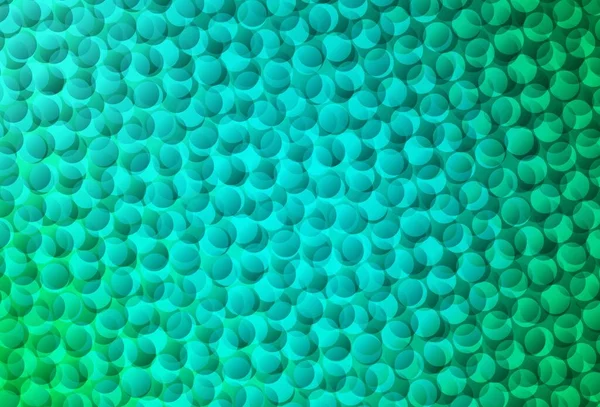 Küreli açık yeşil vektör deseni. Soyut arka planda bulanık kabarcıklar ve renkli gradyan. Güzel web siteleri için desen.