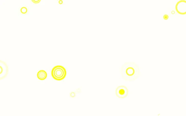 Светло Желтая Векторная Компоновка Кружочками Абстрактная Иллюстрация Цветными Пузырями Стиле — стоковый вектор