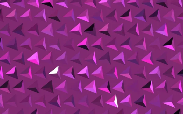 Dunkelrosa Vektorhintergrund Mit Linien Dreiecken Illustration Mit Einer Reihe Von — Stockvektor